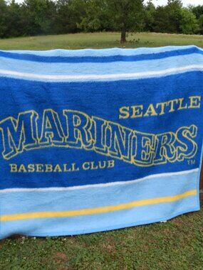 Seattle Mariners Throw Blanket MLB Baseball American League Biederlack 52X50